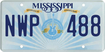 MS license plate NWP488