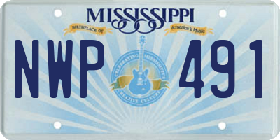 MS license plate NWP491