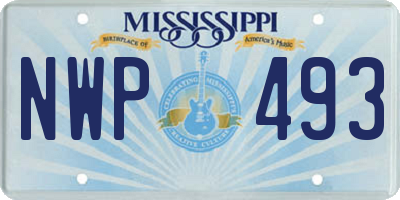 MS license plate NWP493