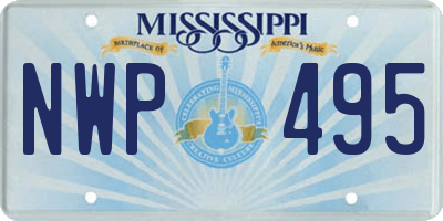MS license plate NWP495