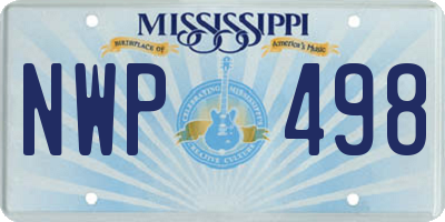 MS license plate NWP498