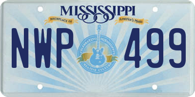 MS license plate NWP499