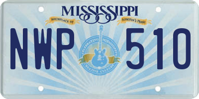 MS license plate NWP510