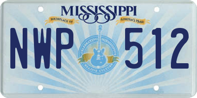 MS license plate NWP512