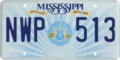 MS license plate NWP513