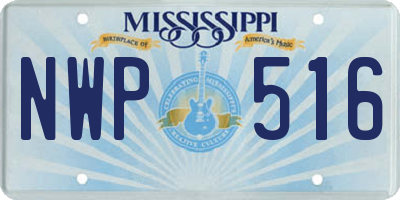 MS license plate NWP516