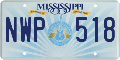 MS license plate NWP518