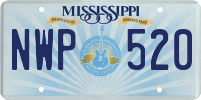 MS license plate NWP520