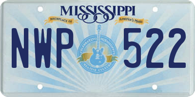 MS license plate NWP522