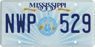 MS license plate NWP529