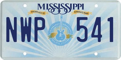 MS license plate NWP541