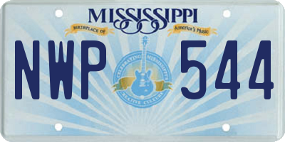 MS license plate NWP544