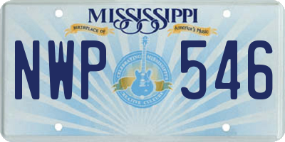 MS license plate NWP546