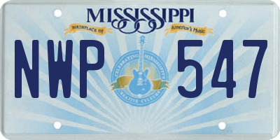 MS license plate NWP547