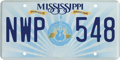 MS license plate NWP548