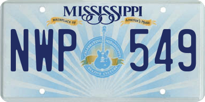 MS license plate NWP549