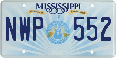 MS license plate NWP552