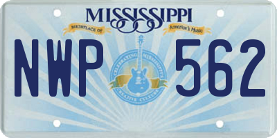 MS license plate NWP562