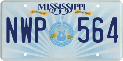 MS license plate NWP564