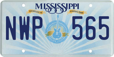 MS license plate NWP565