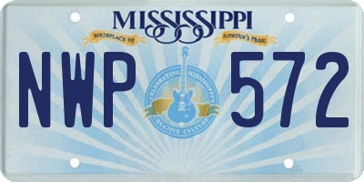 MS license plate NWP572
