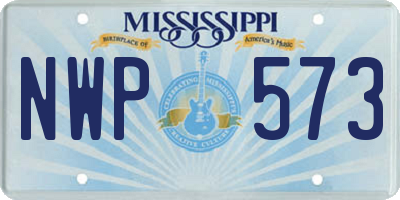 MS license plate NWP573