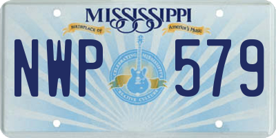 MS license plate NWP579