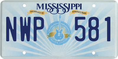 MS license plate NWP581