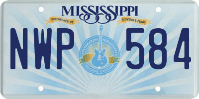 MS license plate NWP584