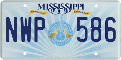 MS license plate NWP586