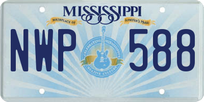 MS license plate NWP588