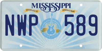 MS license plate NWP589