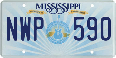 MS license plate NWP590