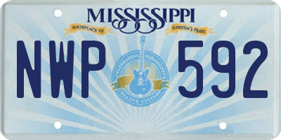 MS license plate NWP592