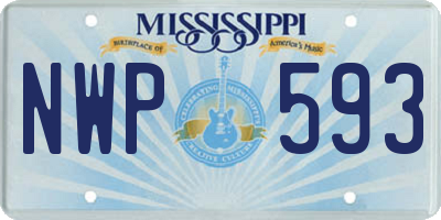 MS license plate NWP593