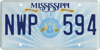 MS license plate NWP594