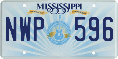 MS license plate NWP596