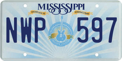 MS license plate NWP597
