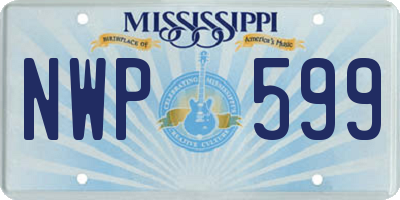 MS license plate NWP599