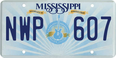 MS license plate NWP607