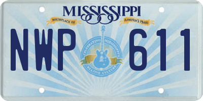 MS license plate NWP611