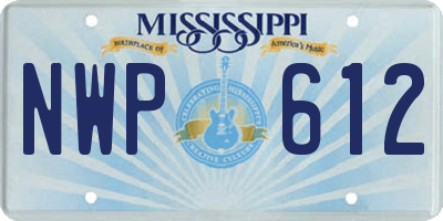 MS license plate NWP612
