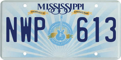 MS license plate NWP613