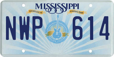 MS license plate NWP614