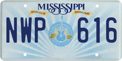 MS license plate NWP616