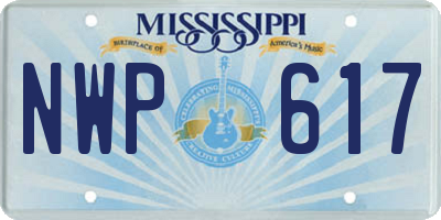 MS license plate NWP617