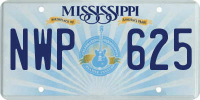MS license plate NWP625