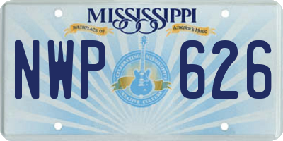 MS license plate NWP626