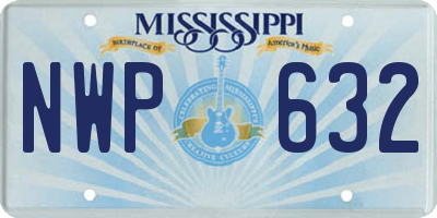 MS license plate NWP632