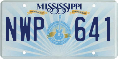 MS license plate NWP641